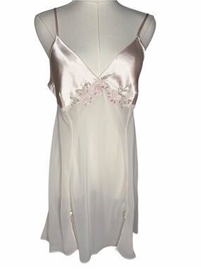 Pastel Pink Lingerie Strappy Mini Dress Size L Coquette Girly